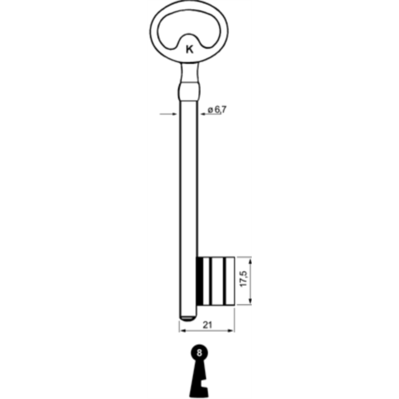 CLE A CHIFFRE             L119 JM720-8