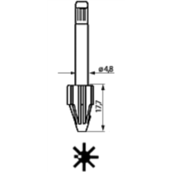 CLES COFFRES M2B      EMBOUT CFS-M2B