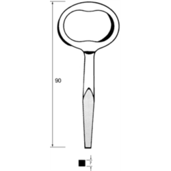 CLE DE LOQUETEAU CLU804