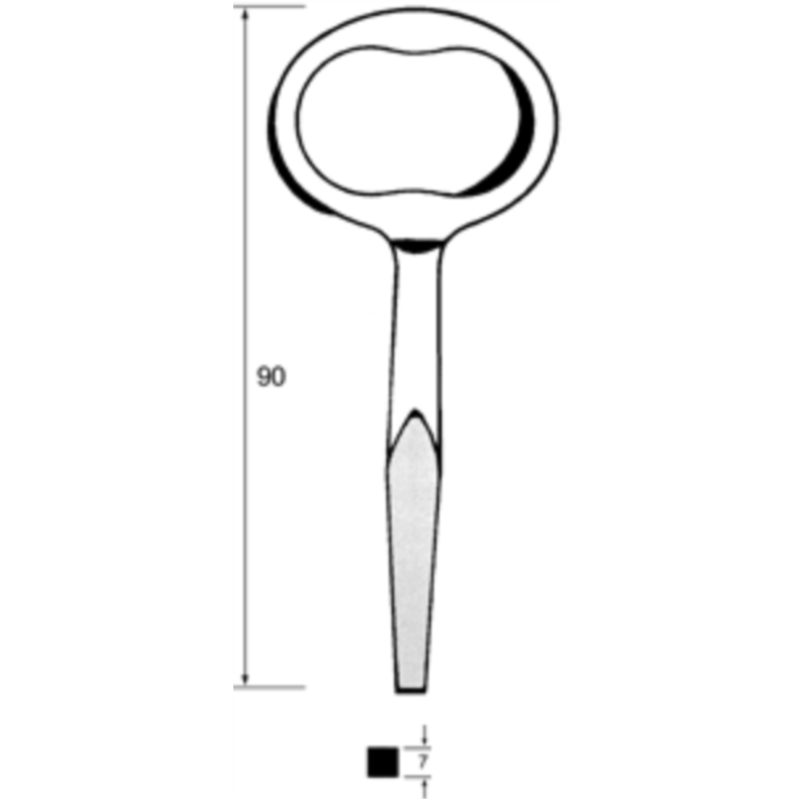 CLE DE LOQUETEAU CLU804