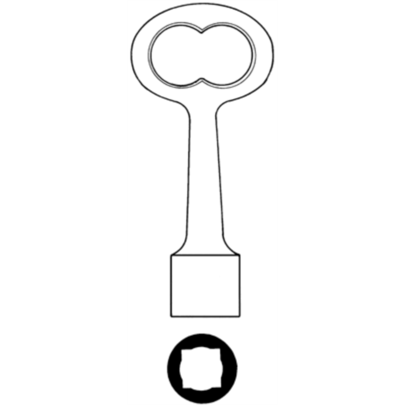 CLE BOUCHE EAU CARRE FEM.14 CMC514