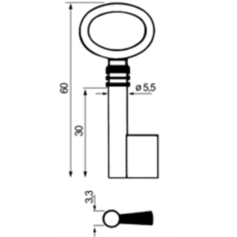 CLE DE MEUBLE FOREE L60 CMD514