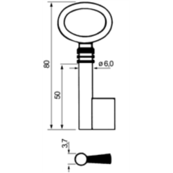 CLE DE MEUBLE FOREE L80 CMD529