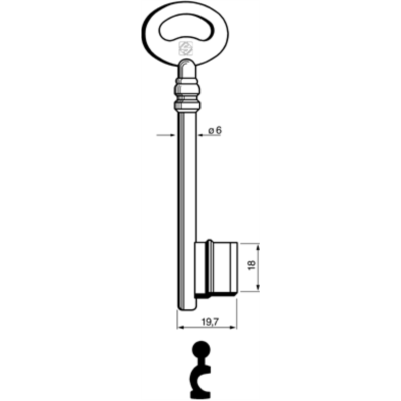 CLÉ À GORGES LAITON POLI PIC710L22_20B