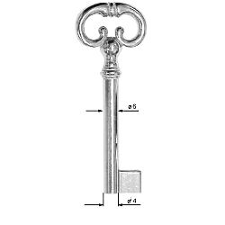 CLÉ POUR MEUBLES VIEIL OR 3F2645_20P