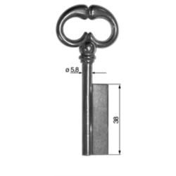 CLÉ POUR MEUBLES LAITON POLI 3F3081_20B