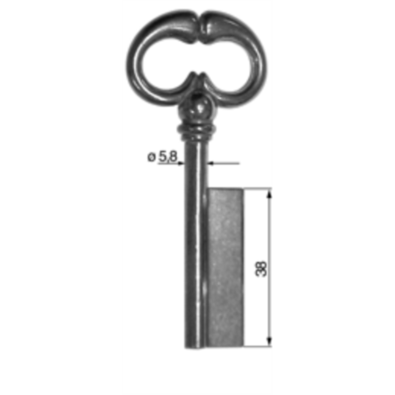 CLÉ POUR MEUBLES LAITON POLI 3F3081_20B