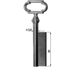 CLÉ POUR MEUBLES LAITON POLI 3F3381_20B