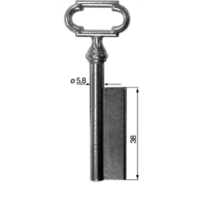 CLÉ POUR MEUBLES LAITON POLI 3F3381_20B