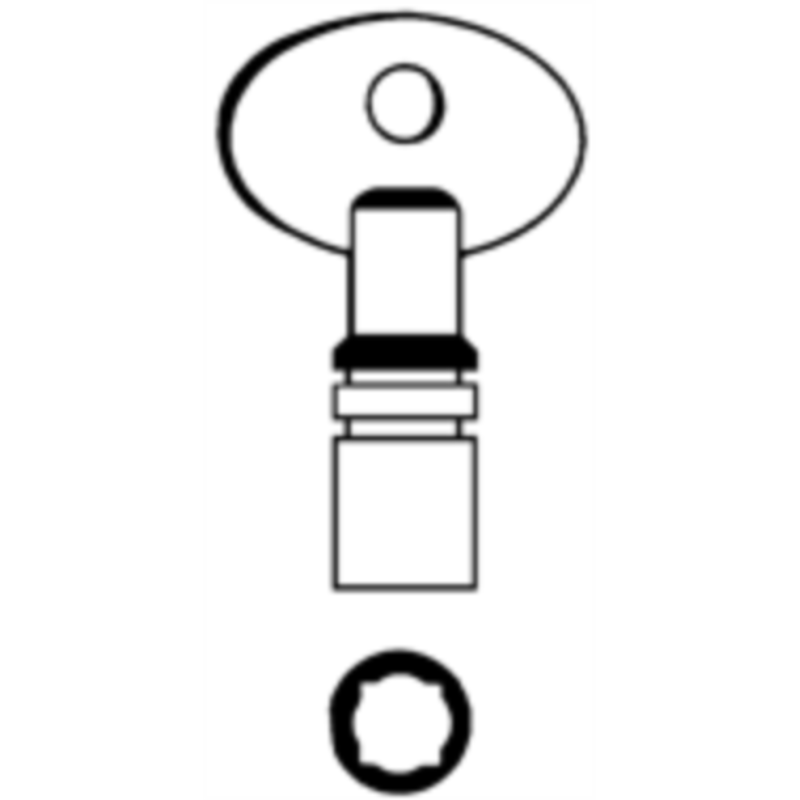 CLE DE RADIATEUR CARRE 4 RDR504