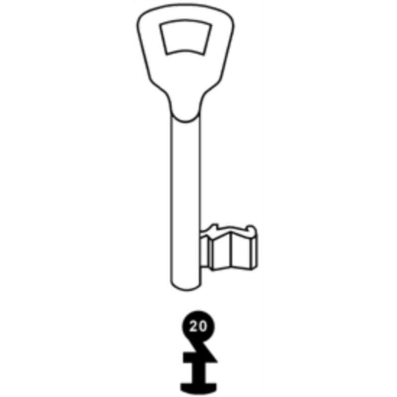 CLE A CHIFFRE TYPE KIMA    L70 KM910-20