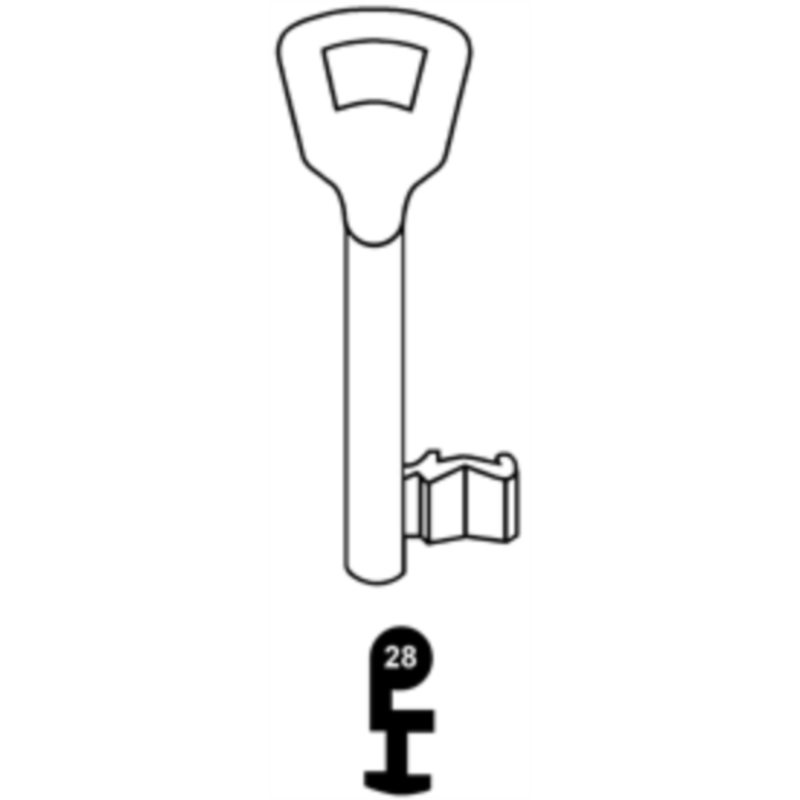 CLE A CHIFFRE TYPE KIMA    L70 KM910-28