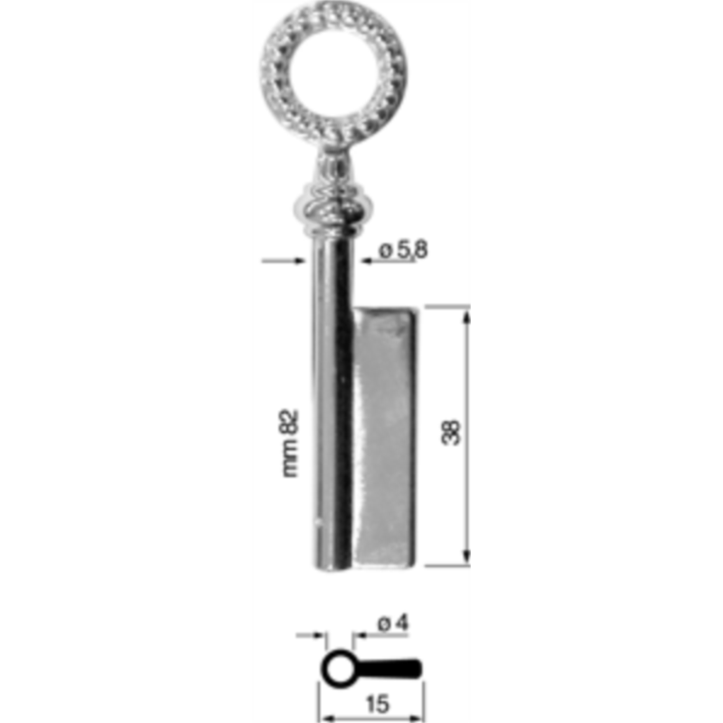 CLÉ POUR MEUBLES LAITONNÉ 3F4781_20H