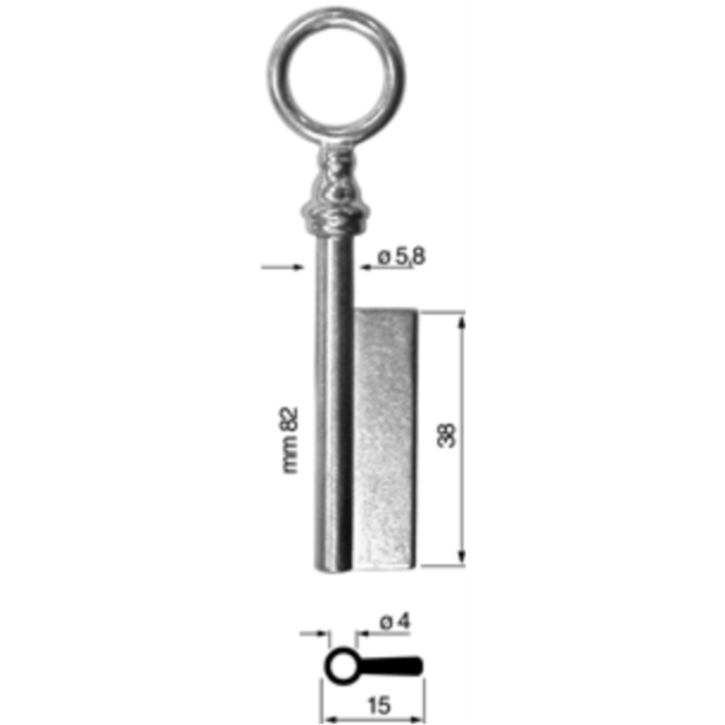 CLÉ POUR MEUBLES VIEIL OR 3F4881_20P