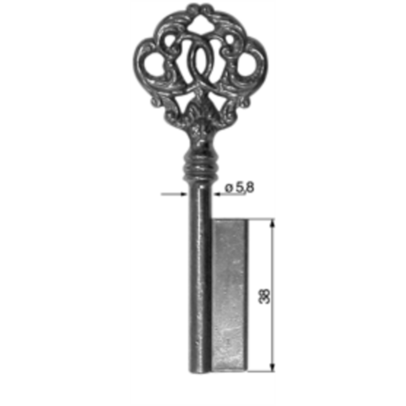 CLÉ POUR MEUBLES LAITON POLI 3F6081_20B