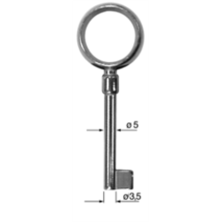 CLÉ POUR MEUBLES VIEIL OR 3M2136_20P